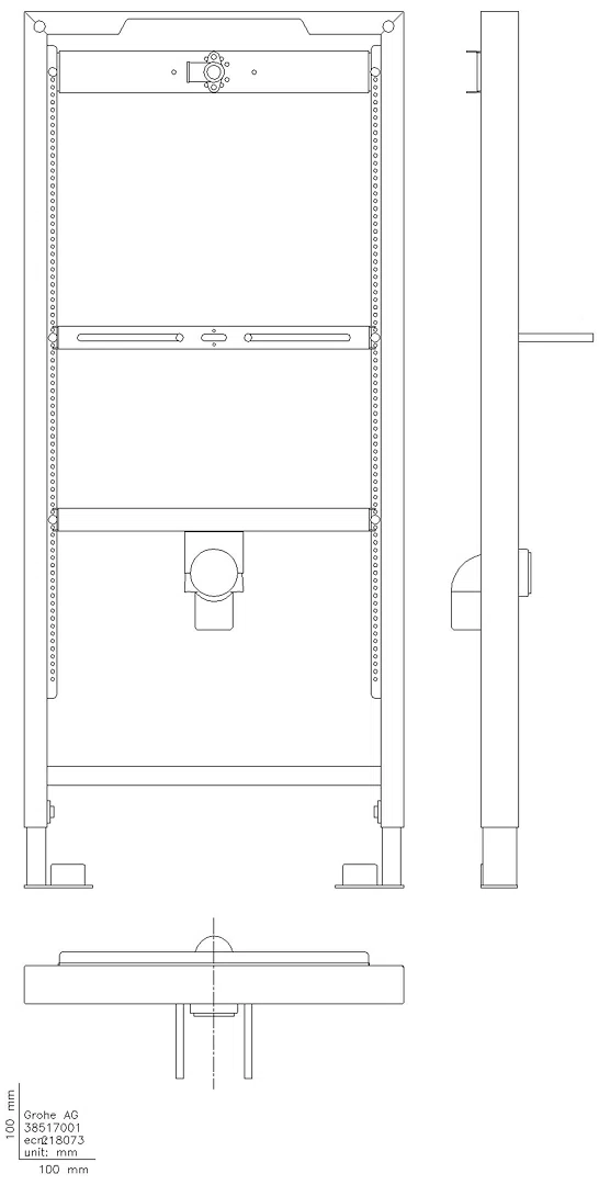 GROHE Urinal-Element Rapid SL 38517_1 ohne Armatur Bauhöhe 1,13 m und 1,30 m