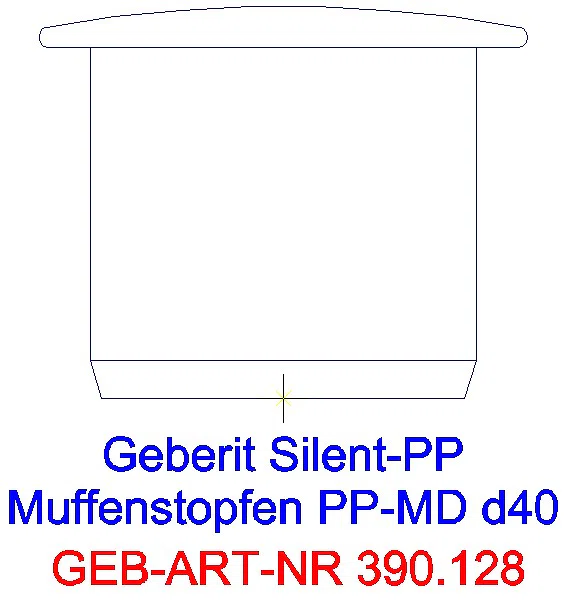 GE Silent-PP Muffenstopfen d40_390.128.14.1_L