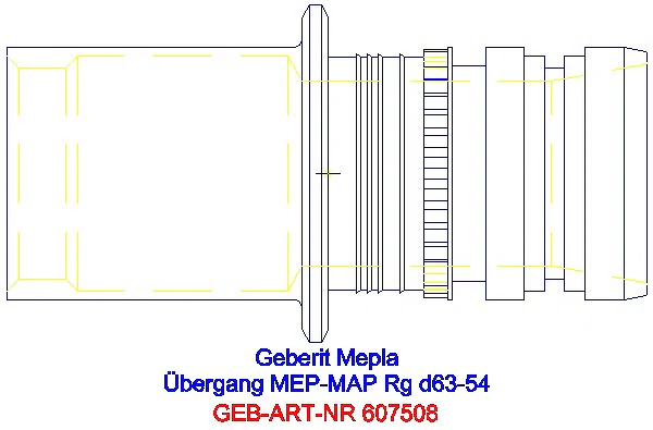 GE Mepla Übergang auf Mapress mit Einschubende Rg d63-54_607.508.00.5_G