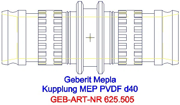 GE Mepla Kupplung PVDF d40_625.505.00.5_A