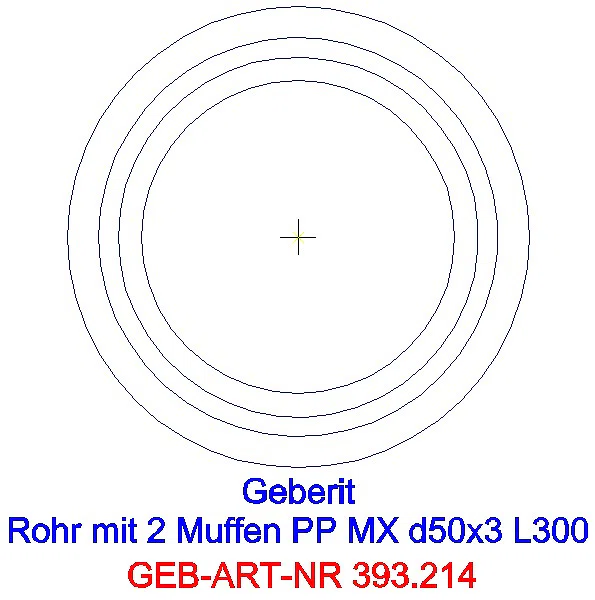 GE Silent-Pro Rohr mit 2 Muffen d50mm L300cm_393.214.14.1_A
