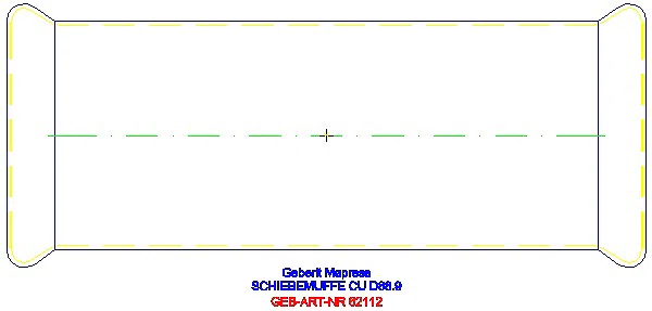 GE Mapress Kupfer Schiebemuffe d88,9_62112_A