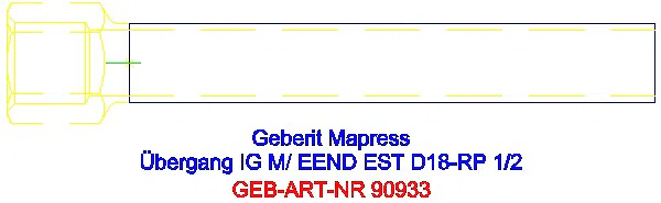 GE Mapress Edelstahl Übergang mit IG und Einschubende d18-Rp1/2_90933_A