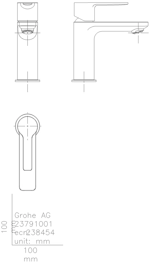 GROHE EH-WT-Batterie Lineare 23791_1 XS-Size PushOpen Ablaufventil matt black