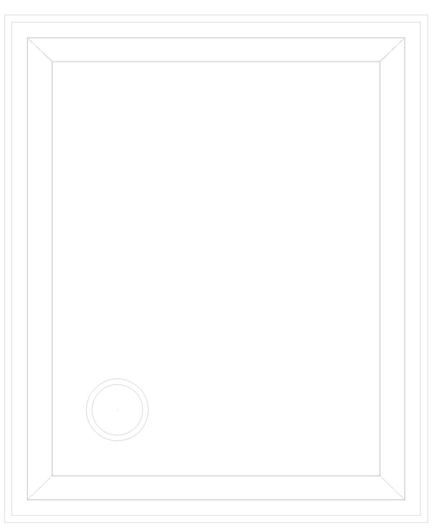 KALDEWEI DUSCHPLAN MIT WANNENTRÄGER Duschfläche, 750x900x32 mm, Modell-Nr: 543-2