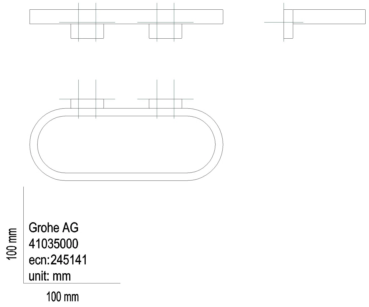 GROHE Handtuchring und Halter Selection 41035 supersteel