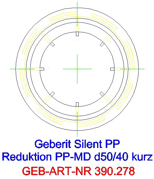 GE Silent-PP Reduktion zentrisch, kurz d50/40_390.278.14.1_G