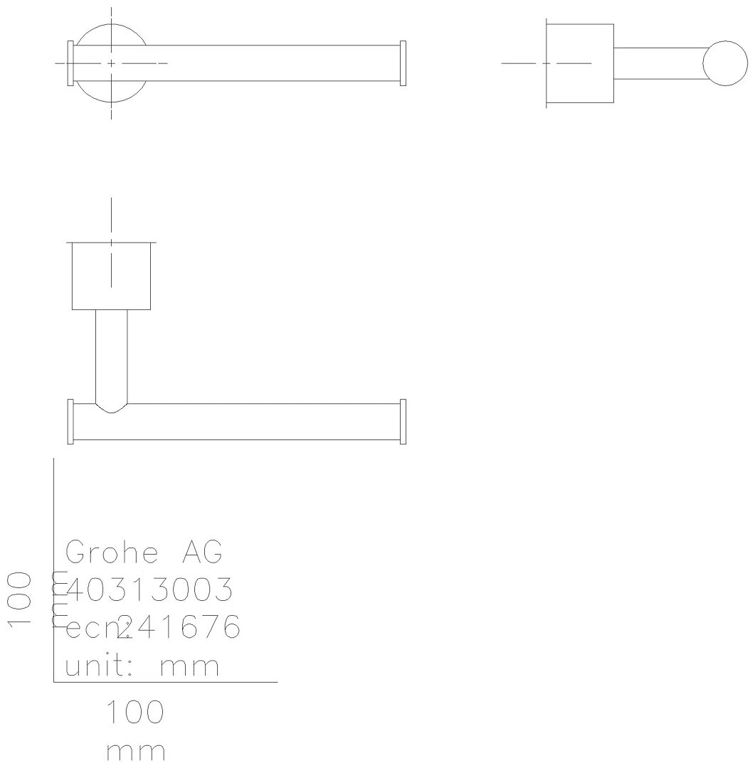 GROHE WC-Papierhalter Atrio 40891 ohne Deckel chrom