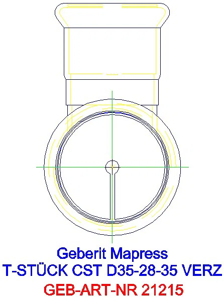 GE Mapress C-Stahl T-Stück reduziert d35-28-35 verzinkt_21215_L