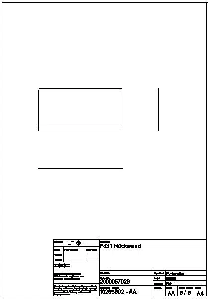 Rückwand, SIRIUS, Edelstahl, 500x250 mm, aufsteckbar, F831