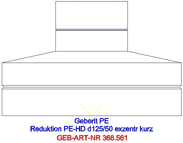 GE PE Reduktion exzentrisch kurz d125/50_368.561.16.1_L