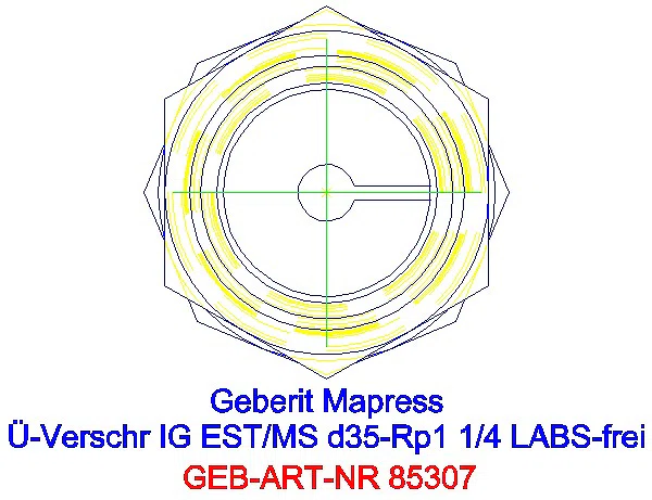 GE Mapress Edelstahl Übergangsverschr. mit IG (LABS-frei) d35-Rp1 1/4_85307_L