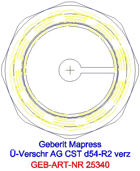 GE Mapress C-Stahl Übergangs- verschraubung mit AG d54-R2 verzinkt_25340_L