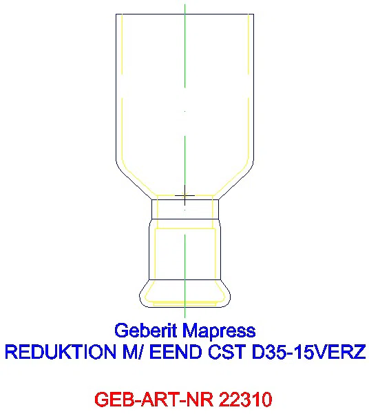 GE Mapress C-Stahl Reduktion mit Einschubende d35-15 verzinkt_22310_G