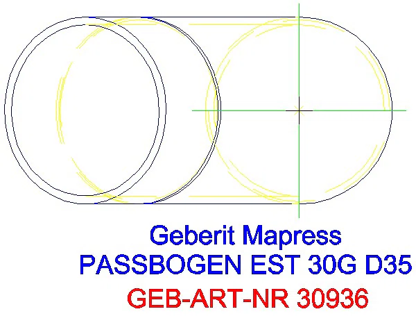 GE Mapress Edelstahl Passbogen 30Gr d35_30936_G