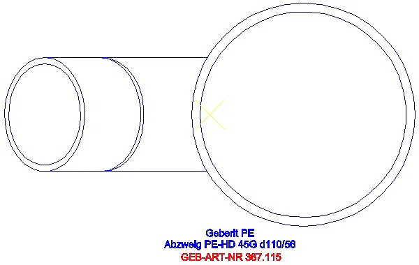 GE PE Abzweig 45Gr d110/56_367.115.16.1_G