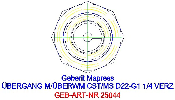 GE Mapress C-Stahl Übergang mit Überwurfmutter d22-G1 1/4 verzinkt_25044_L