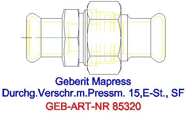 GE Mapress Edelstahl Verschraubung (LABS-frei) d15_85320_A