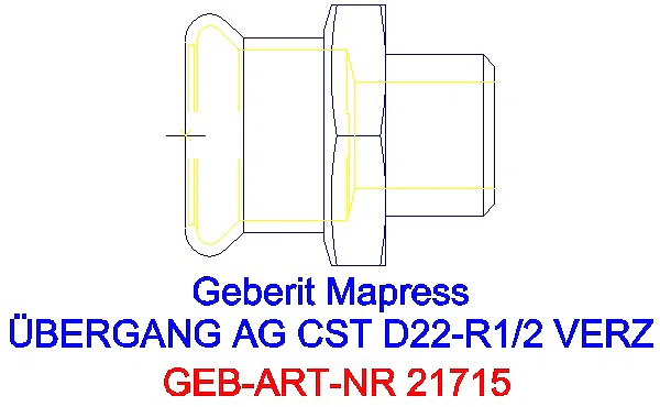 GE Mapress C-Stahl Übergang mit AG d22-R1/2 verzinkt_21715_A