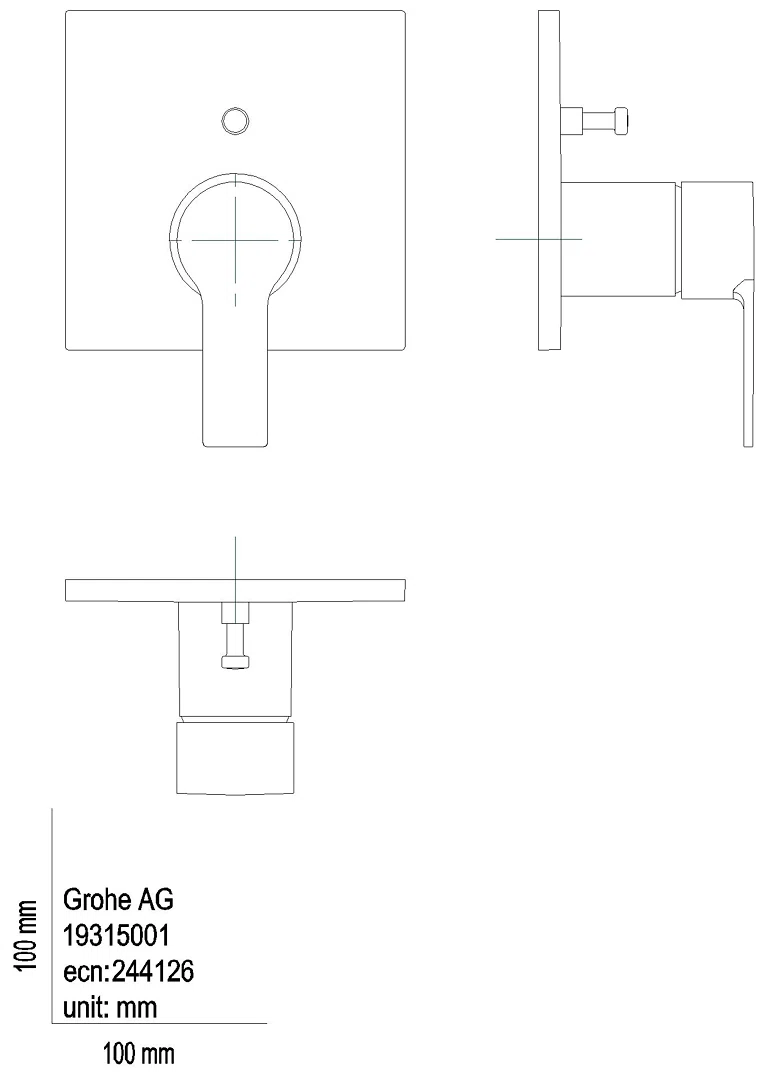 GROHE EH-Wannenbatterie Allure 19315_1 FMS für Rapido SmartBox warm sunset