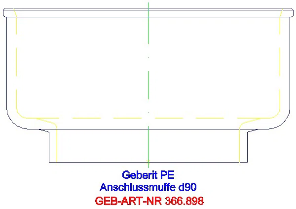 GE PE Anschlussmuffe d90/di120_366.898.16.1_L