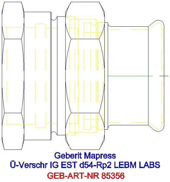GE Mapress Edelstahl Übergangsverschr. mit IG ÜM ESt (LABS-frei) d54-Rp2_85356_A