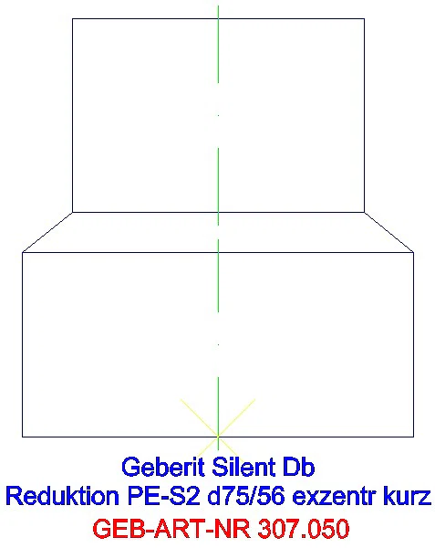 GE Silent-db20 Reduktion exzentrisch kurz d75/56_307.050.14.1_L