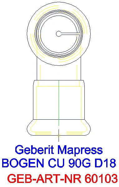 GE Mapress Kupfer Bogen 90Gr d18_60103_L