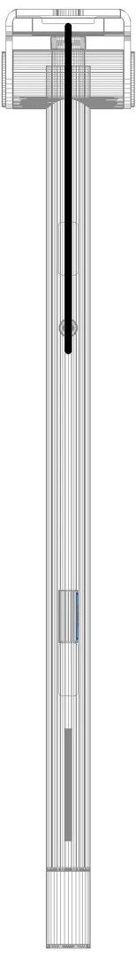 HEWI SK-Griff Duo (A),re,PRH,700,WC- Spül/FKT(E-Ausf.),plvb weiß tiefmatt