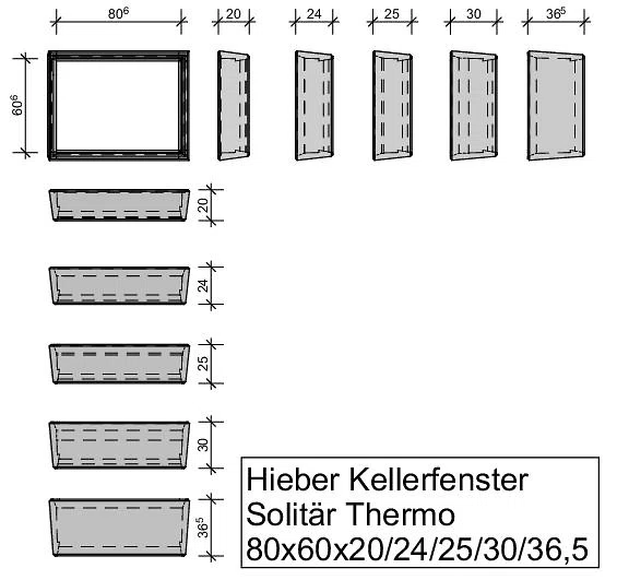 Kellerfenster Solitär Thermo
