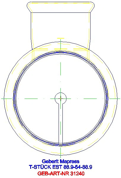 GE Mapress Edelstahl T-Stück reduziert d88,9-54-88,9_31240_L