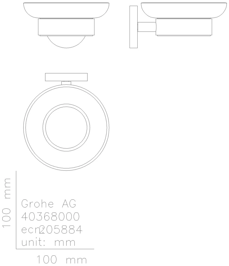 GROHE Seifenschale Essentials 40368_1 für Halter Essentials/Essentials Cube