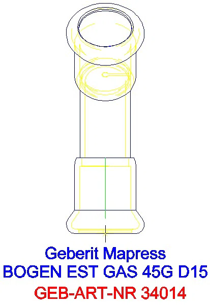 GE Mapress Edelstahl Bogen 45Gr d15 (Gas)_34014_L