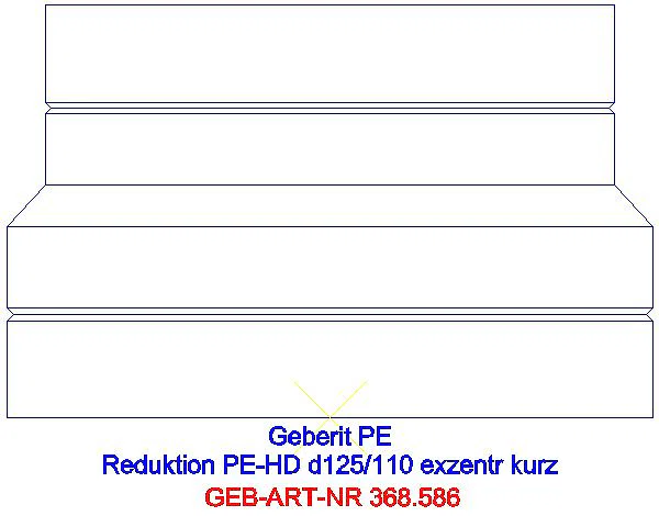 GE PE Reduktion exzentrisch kurz d125/110_368.586.16.1_L