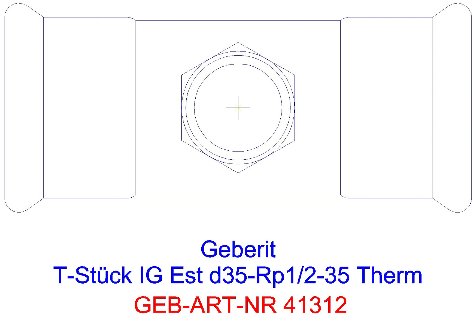 GE Mapress Therm T-Stück mit IG d28-Rp1/2-28_41312_g
