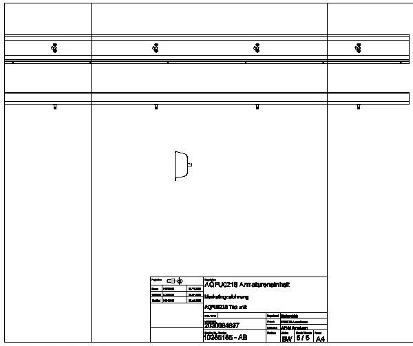 Armatureneinheit, Edst., W.-Mont., 4 Waschplätze, 2400 mm, Wasserans hi., AQFU0218