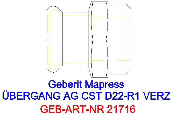 GE Mapress C-Stahl Übergang mit AG d22-R1 verzinkt_21716_A