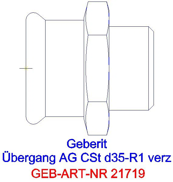 GE Mapress C-Stahl Übergang mit AG d35-R1 verzinkt_21719_G