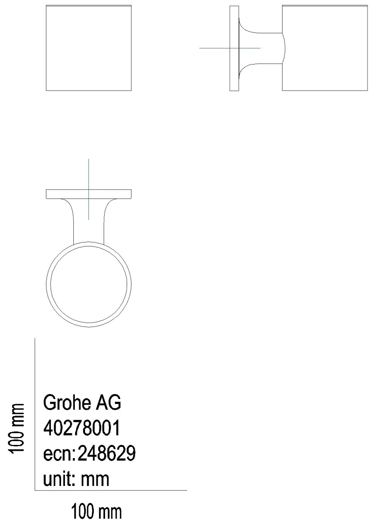 GROHE Halter Allure 40278_1 für Glas oder Seifenspender satin graphite