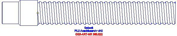 GE Pluvia Anschlussrohr flexibel d40_360.822.00.1_G