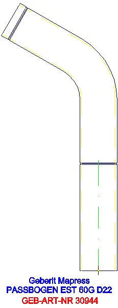GE Mapress Edelstahl Passbogen 60Gr d22_30944_A