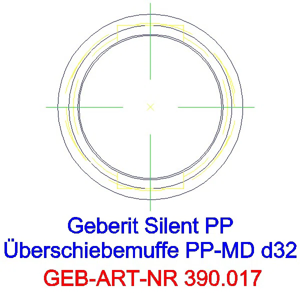GE Silent-PP Überschiebemuffe d32_390.017.14.1_G