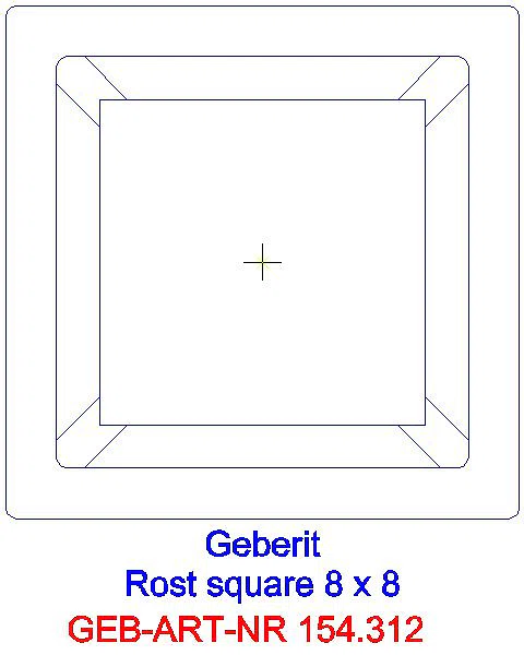 GE Designrost "Square", 8 x 8 cm_154.312.00.1_G