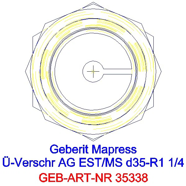 GE Mapress Edelstahl Übergangsverschr. mit AG d35-R1 1/4_35338_L