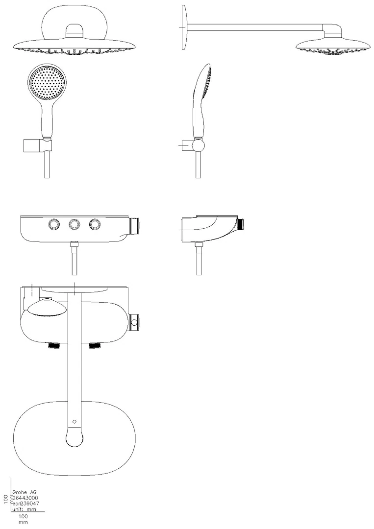 GROHE Duschsystem Rainshower Smart Control 360 Duo 26443 mit THM chrom