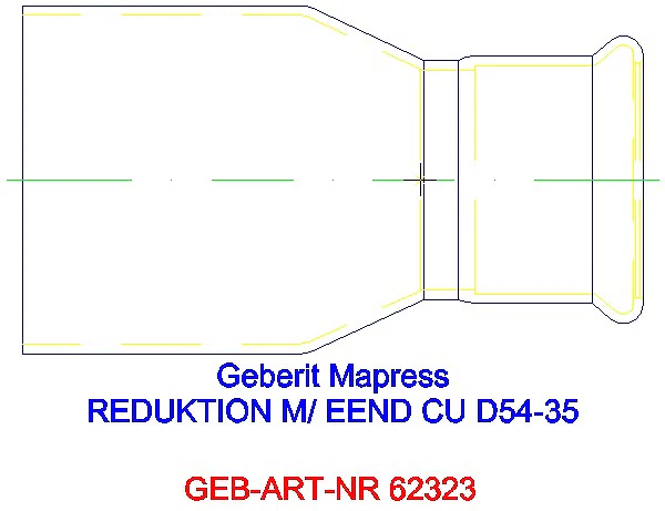 GE Mapress Kupfer Reduktion mit Einschubende d54-35_62323_L