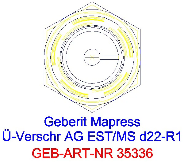 GE Mapress Edelstahl Übergangsverschr. mit AG d22-R1_35336_L