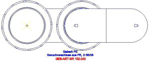 GE Rohrbogengeruchsverschluss für Becken D56/56 Einlauf verti. und Abgang verti._152.042.16.1_G