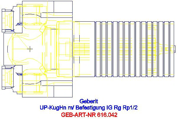GE UP-Kugelhahn mit Befestigung Rp1/2"_616.042.00.1_L