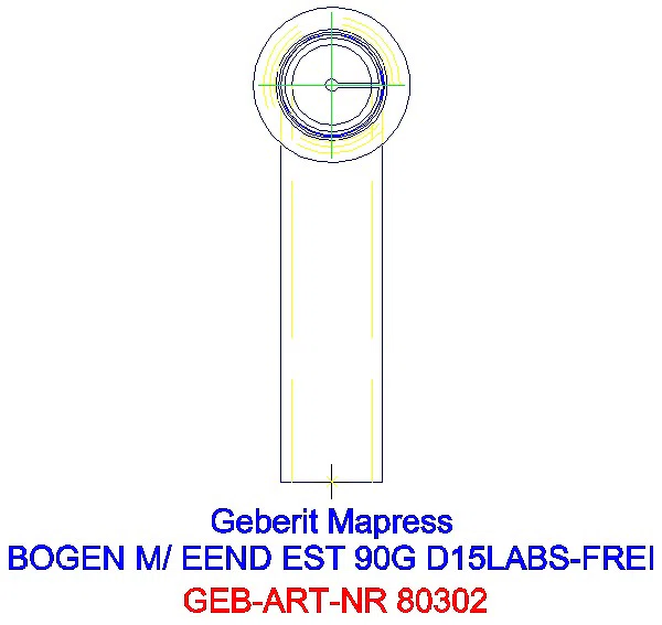 GE Mapress Edelstahl Bogen 90Gr d15 mit Einschubende (LABS-frei)_80302_L